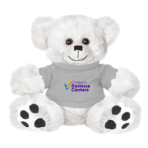  Plush Big Paw 8 1/2 inch White Bear w/Grey Shirt - CDC Primary Gradient