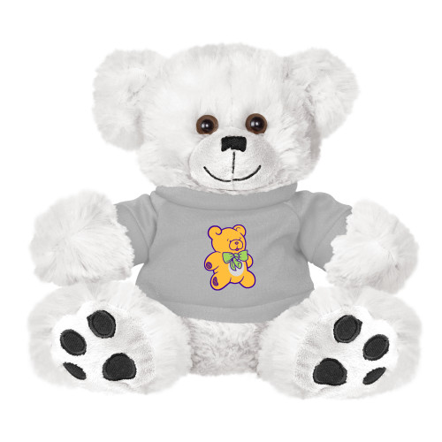  Plush Big Paw 8 1/2 inch White Bear w/Grey Shirt - CDC Bear
