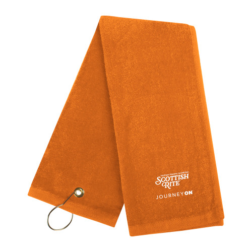  Orange Golf Towel - Scottish Rite - Journey On Vertical