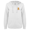 Thumbnail image for  ENZA Womens White V Notch Raw Edge Fleece Hoodie