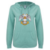 Thumbnail image for  ENZA Womens Seaglass V Notch Raw Edge Fleece Hoodie