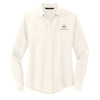 Thumbnail image for  Mercer + Mettle Womens Ivory Crepe Long Sleeve Camp Blouse