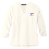 Thumbnail image for  Mercer + Mettle Womens Ivory 3/4 Sleeve Crepe Blouse