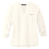 Thumbnail image for  Mercer + Mettle Womens Ivory 3/4 Sleeve Crepe Blouse