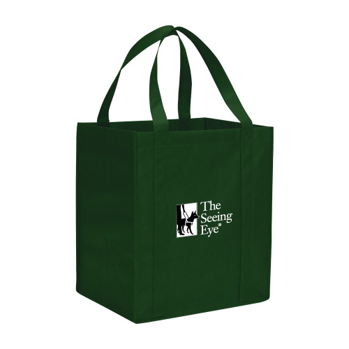 The Seeing Eye Non Woven Dark Green Grocery Tote