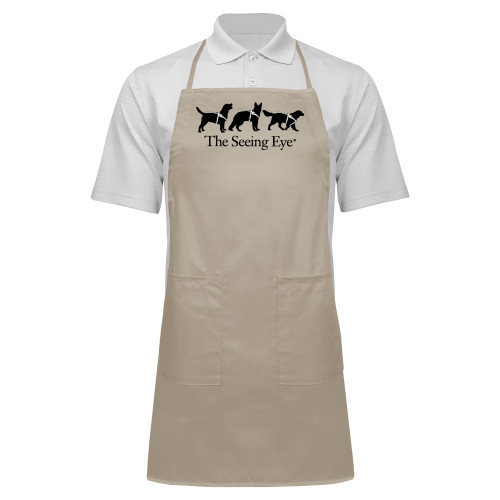  Full Length Khaki Apron - The Seeing Eye 3 Dogs in Harness Logo