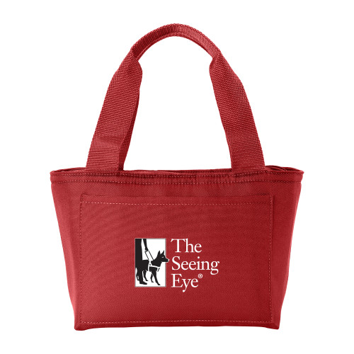  Insulated Red Lunch Tote - The Seeing Eye Horizontal