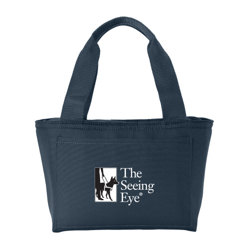  Insulated Navy Lunch Tote - The Seeing Eye Horizontal