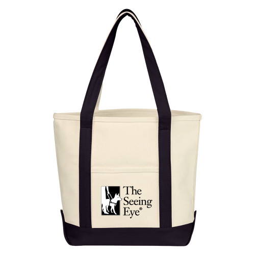 The Seeing Eye Cotton Canvas Natural/Black Tote Bag