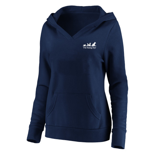 The Seeing Eye Womens Plus Navy Hoodie-1XL