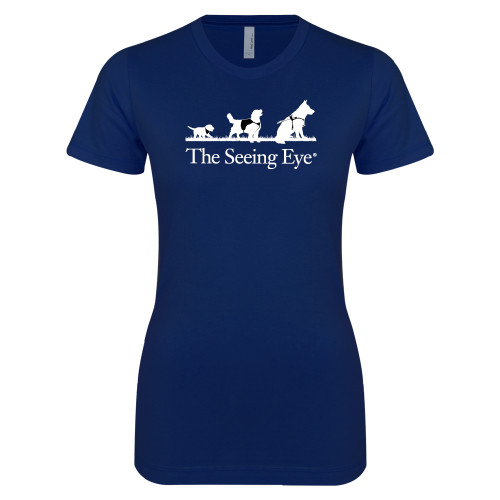 The Seeing Eye Next Level Womens Navy Boyfriend Tee