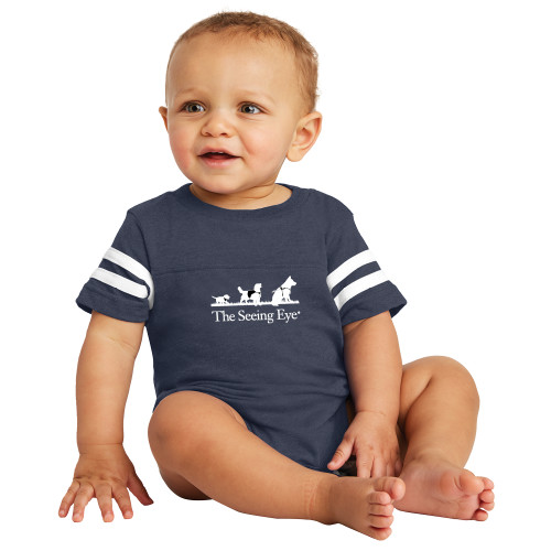 The Seeing Eye Vintage Navy Jersey Onesie