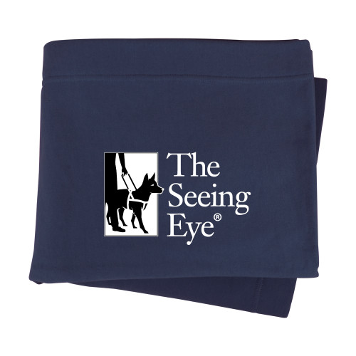 The Seeing Eye Navy Sweatshirt Blanket