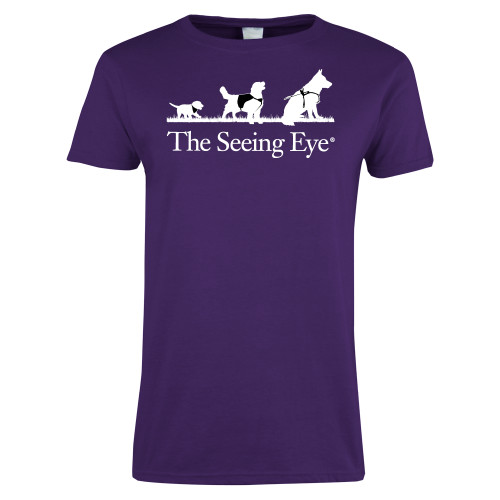 The Seeing Eye Womens Purple Short Sleeve Tee