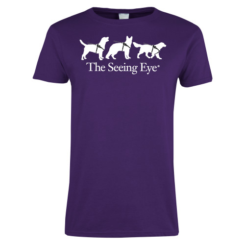 The Seeing Eye Womens Purple Short Sleeve Tee