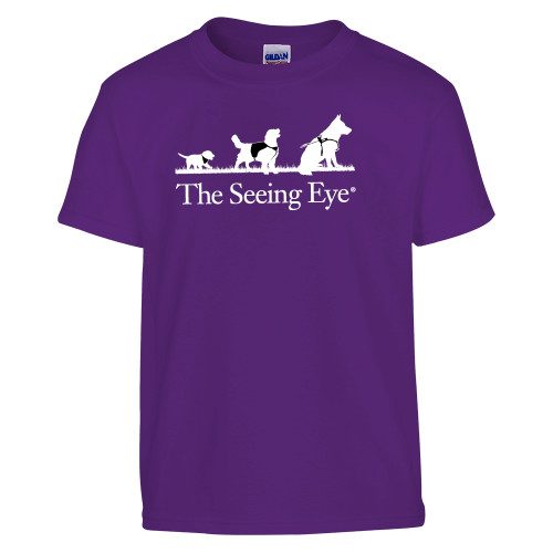 The Seeing Eye Youth Purple T Shirt-XS