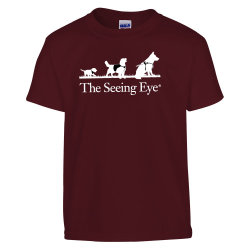 The Seeing Eye Youth Maroon T Shirt-XS