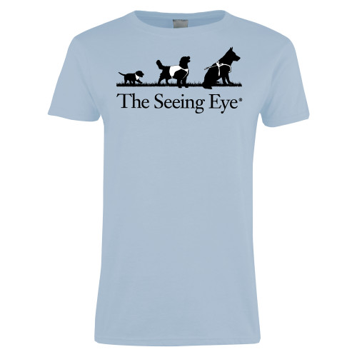 The Seeing Eye Womens Light Blue Short Sleeve Tee