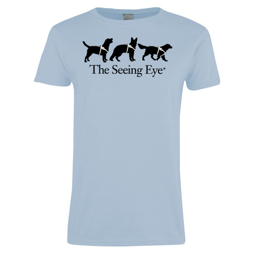 The Seeing Eye Womens Light Blue Short Sleeve Tee