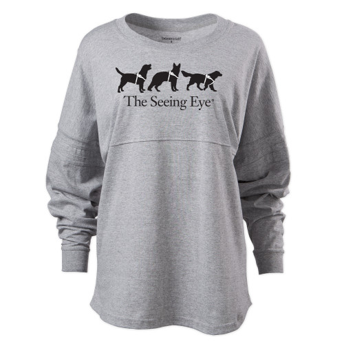 The Seeing Eye Boxercraft Womens Oxford Grey Heather Pom Pom Jersey Tee