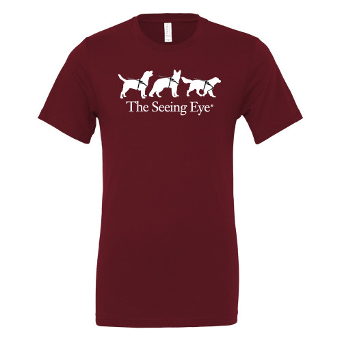 The Seeing Eye Bella + Canvas Maroon Jersey Cotton T Shirt