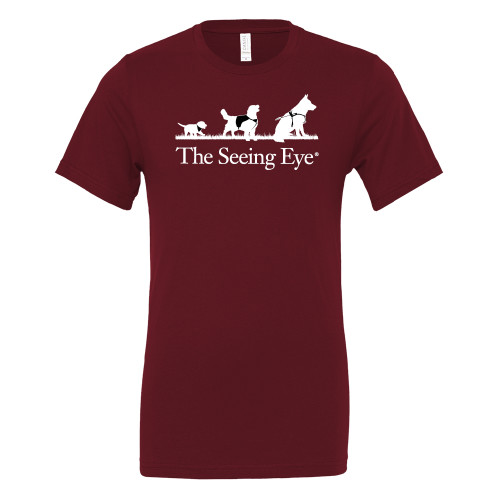 The Seeing Eye Bella + Canvas Maroon Jersey Cotton T Shirt