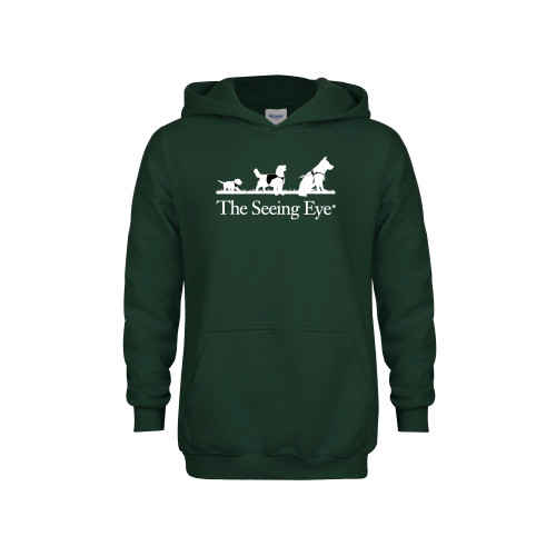 The Seeing Eye Youth Dark Green Fleece Hood