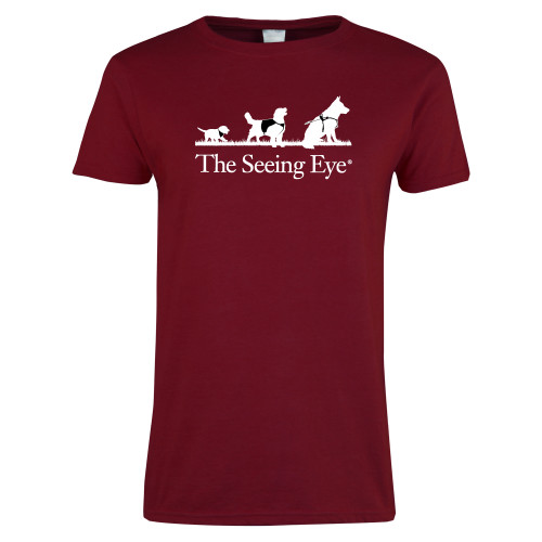 The Seeing Eye Next Level Womens Cardinal Short Sleeve Tee