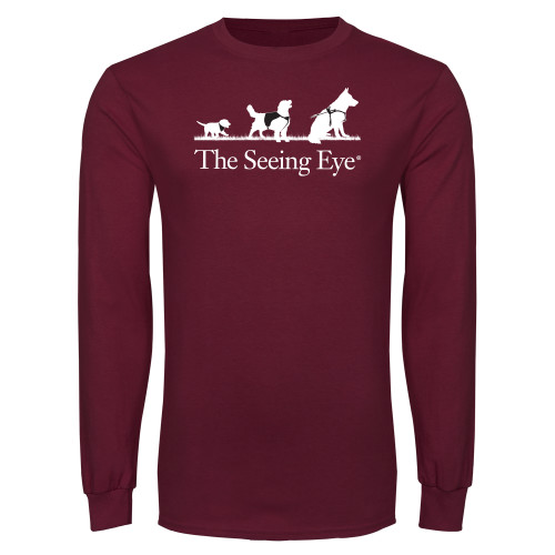 The Seeing Eye Maroon Long Sleeve T Shirt