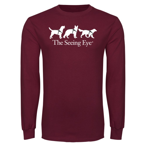 The Seeing Eye Maroon Long Sleeve T Shirt