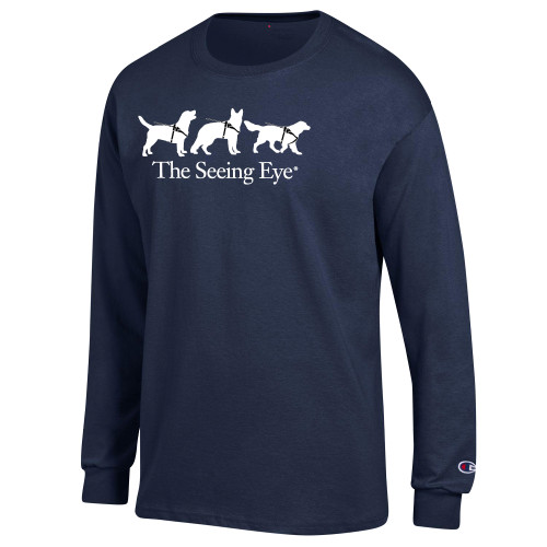 The Seeing Eye Champion Navy Long Sleeve T Shirt