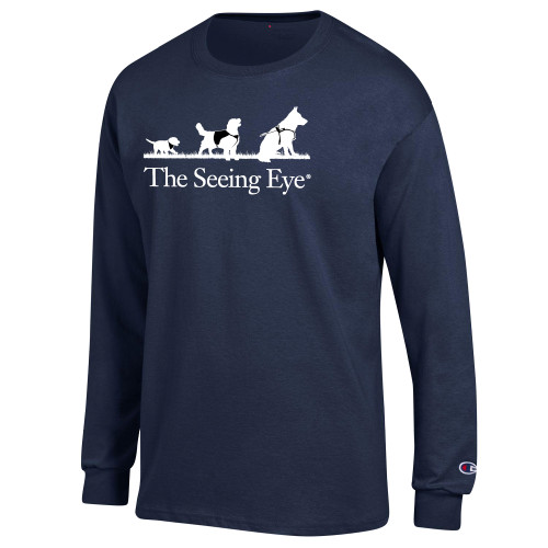 The Seeing Eye Champion Navy Long Sleeve T Shirt