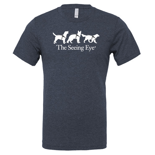 The Seeing Eye Bella + Canvas Heather Navy CVC T Shirt