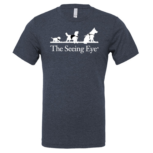 The Seeing Eye Bella + Canvas Heather Navy CVC T Shirt