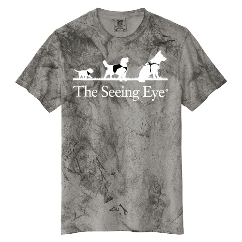 The Seeing Eye Comfort Colors Charcoal Heavyweight Color Blast Tee