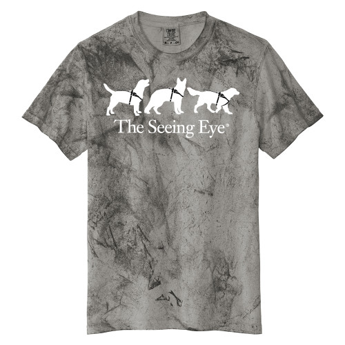 The Seeing Eye Comfort Colors Charcoal Heavyweight Color Blast Tee