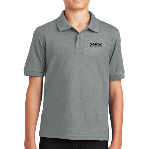 The Seeing Eye Youth Grey Silk Touch Polo-XS