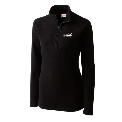  C&B Womens Black Clique Summit Performance Fleece Half Zip - The Seeing Eye pup2harness logo