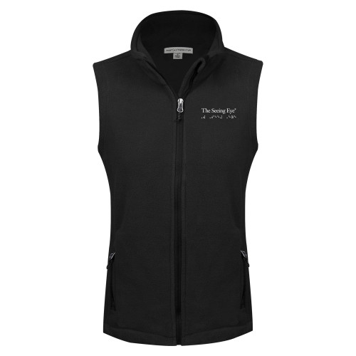 The Seeing Eye Womens Black Fleece Full Zip Ve