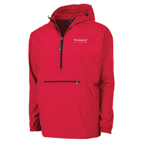 The Seeing Eye Charles River Womens Red Pack N Go Pullover Jacket