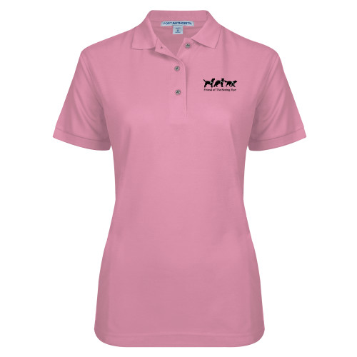 The Seeing Eye Womens Silk Touch Light Pink Pique Polo