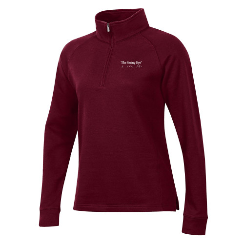 The Seeing Eye Gear Womens Maroon 1/4 Zip-XS