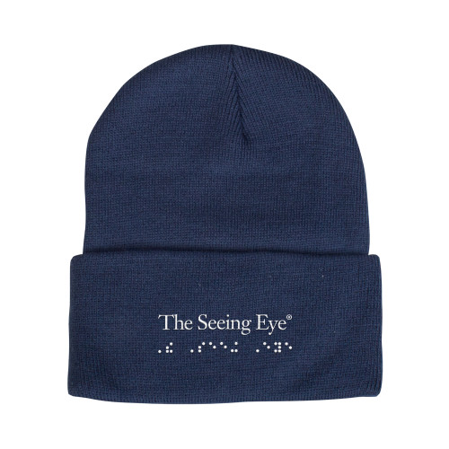 The Seeing Eye Steel Blue Knit Beanie w/Cuff