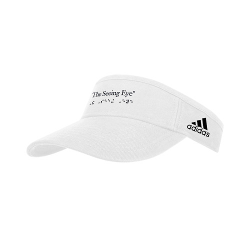 The Seeing Eye Adidas White Adjustable Visor