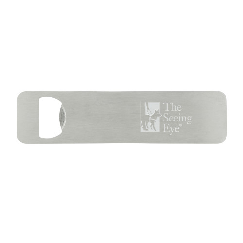  Magnetic Stainless Steel Bottle Opener - The Seeing Eye Logo Engraved