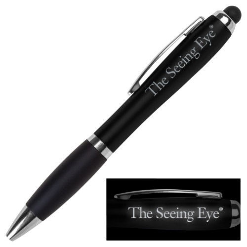 The Seeing Eye LIGHT UP LOGO Black Stylus Pen