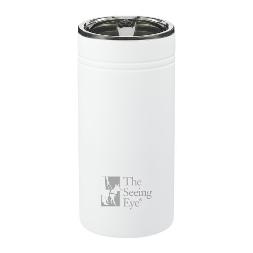  Sherpa Vacuum White Tumbler & Insulator 12oz - The Seeing Eye Logo Engraved