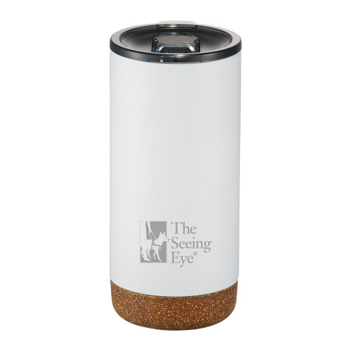  Valhalla Vacuum Insulated White Tumbler 16oz - The Seeing Eye Logo Engraved