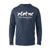 Thumbnail image for  Navy Heather Long Sleeve Hooded Tee