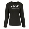 Thumbnail image for  Womens Black Long Sleeve Hooded Tee